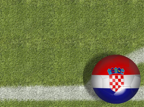 Chorwacja piłkę w pole — Zdjęcie stockowe