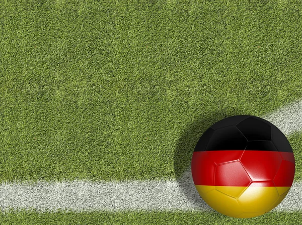 Bola alemã no campo — Fotografia de Stock