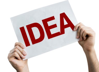 Beyaz arka plan üzerinde ideia tasarlamak