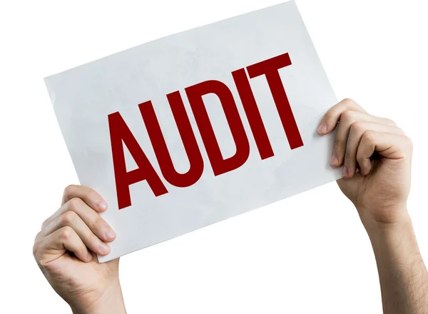 Audit placard on white background — Stock Photo, Image