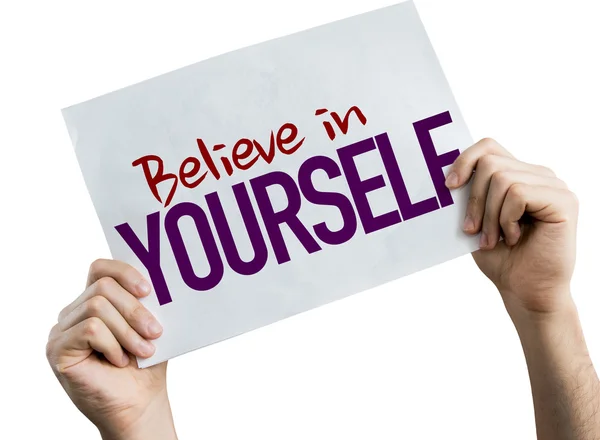 Believe in Yourself placard — Stock Photo, Image