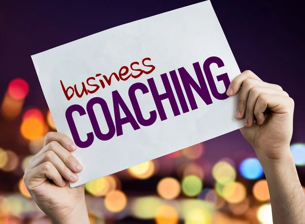 Cartel de coaching empresarial — Foto de Stock