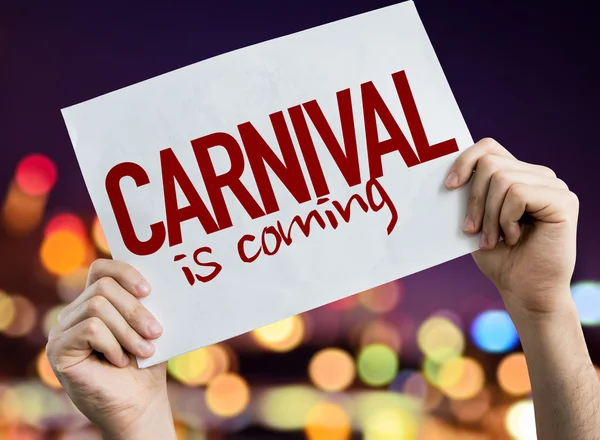 Carnival is Coming placard — Stock Photo, Image