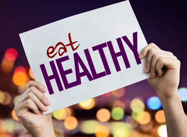 Eat Healthy placard — Stock Photo, Image