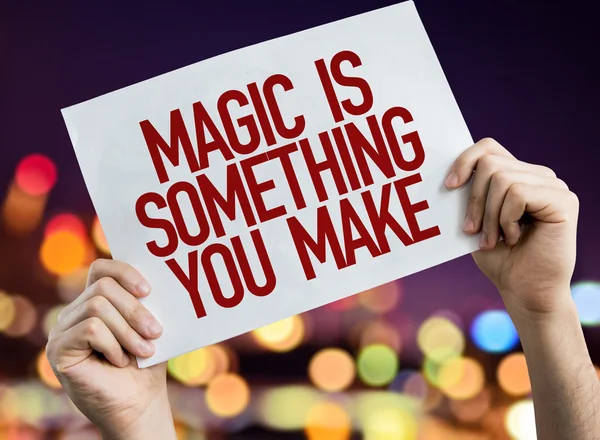 Magia este ceva ce faci pancarta — Fotografie, imagine de stoc