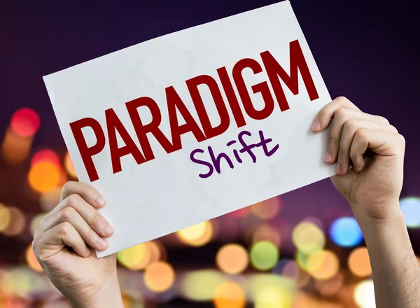 Paradigma Shift placard — Fotografie, imagine de stoc