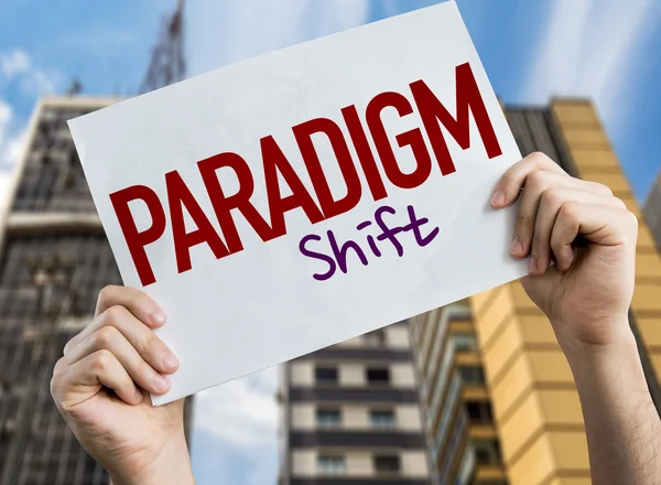 Plakat zum Paradigmenwechsel — Stockfoto