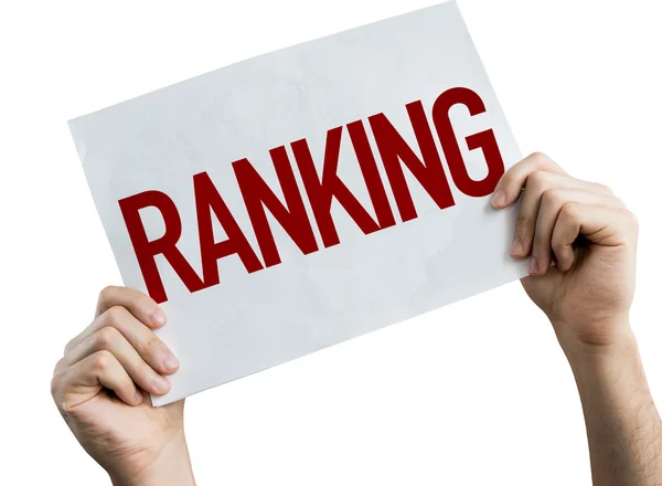 Ranking placard on white background — Stock Photo, Image