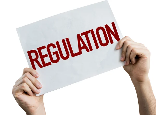 Regulation placard on white background — Stock Photo, Image