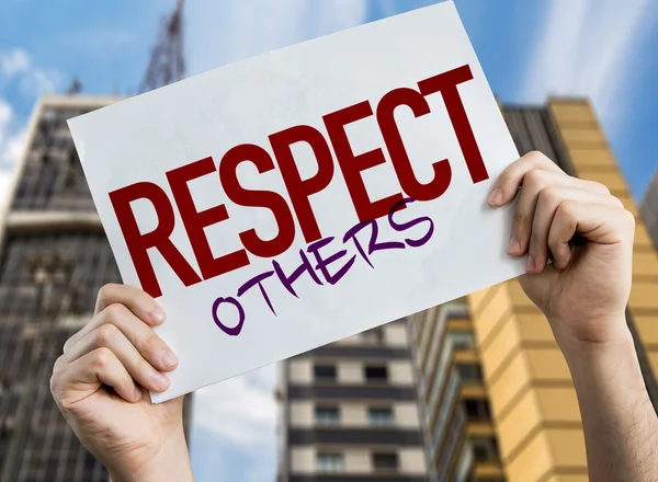 Respetar Otras pancartas — Foto de Stock