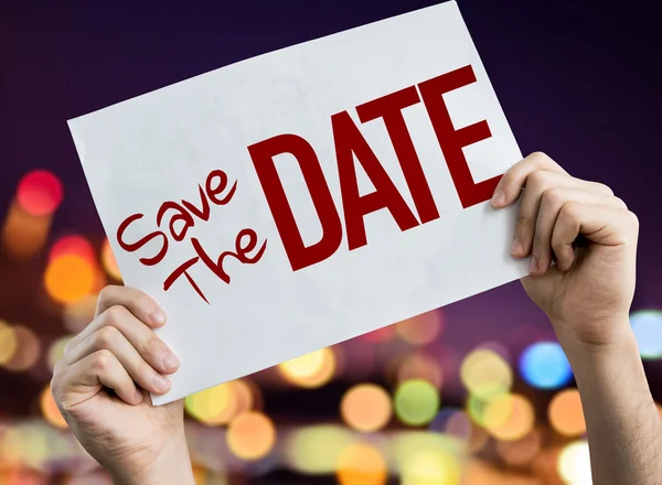 Save the Date placard — Stock Photo, Image