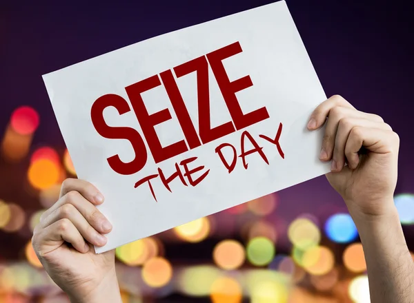 Seize the Day placard — Stock Photo, Image