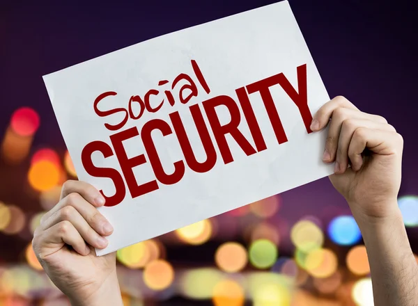 Cartel de la Seguridad Social — Foto de Stock