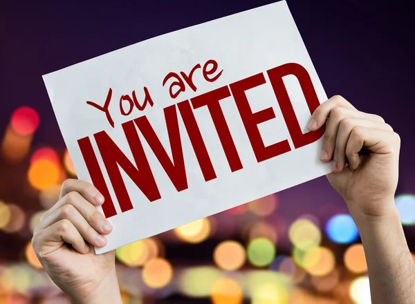 You Are Invited placard — Stock Photo, Image