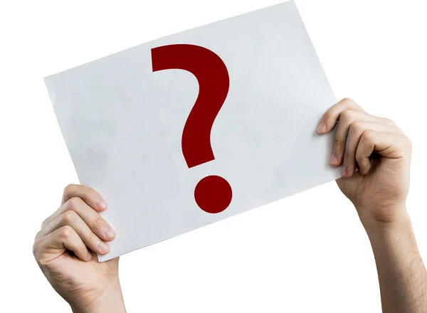 Question Mark Symbol in a placard — Stock Photo, Image