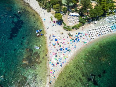 plaj ve Isola Bella Taormina adlı ada