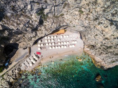 plaj ve Isola Bella Taormina adlı ada