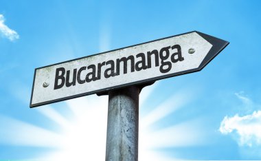 Bucaramanga direction sign clipart