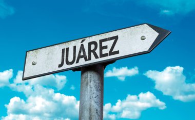 Juarez road sign  clipart