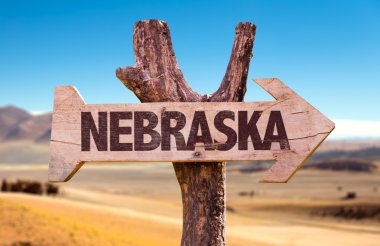 Nebraska ahşap işareti 