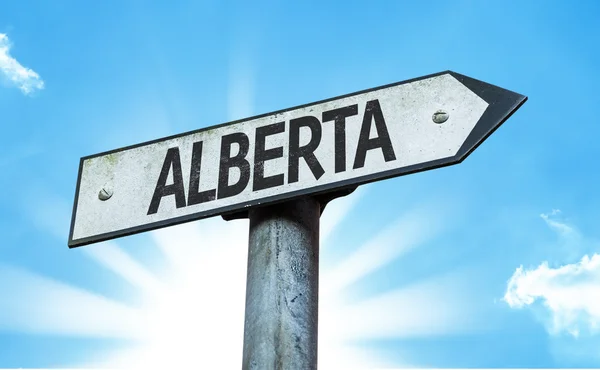 Señal de dirección Alberta —  Fotos de Stock