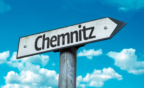 Chemnitzer Straßenschild — Stockfoto