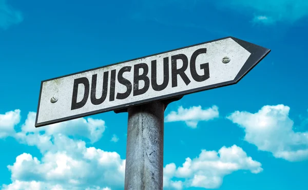 Duisburger straßenschild — Stockfoto