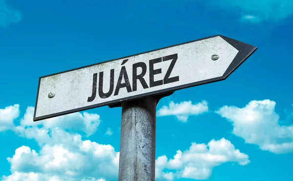 Panneau routier Juarez — Photo