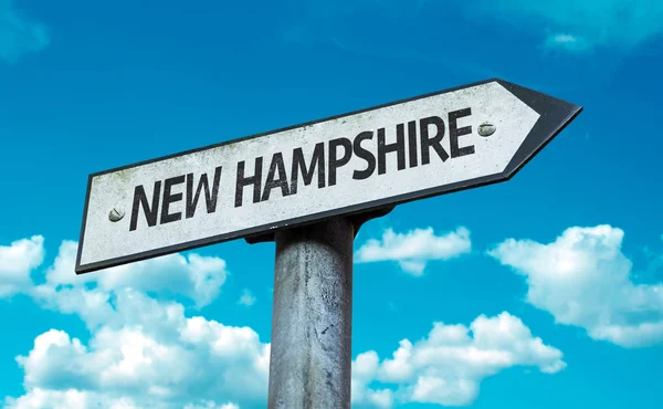 Znak kierunku New Hampshire — Zdjęcie stockowe