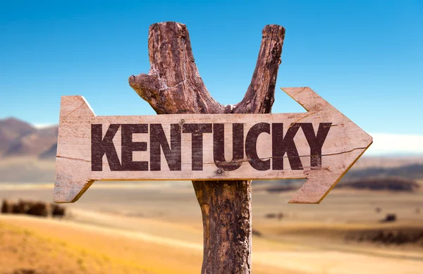 Kentucky sinal de madeira — Fotografia de Stock
