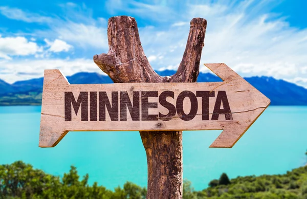 Minnesota houten teken — Stockfoto