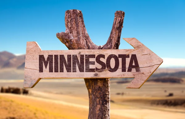 Minnesota signe en bois — Photo