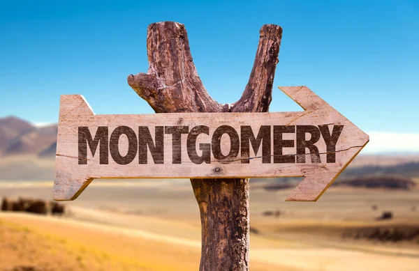 Дерев'яні знак Монтгомері — стокове фото