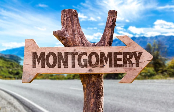 Montgomery wooden sign — Stock Photo, Image