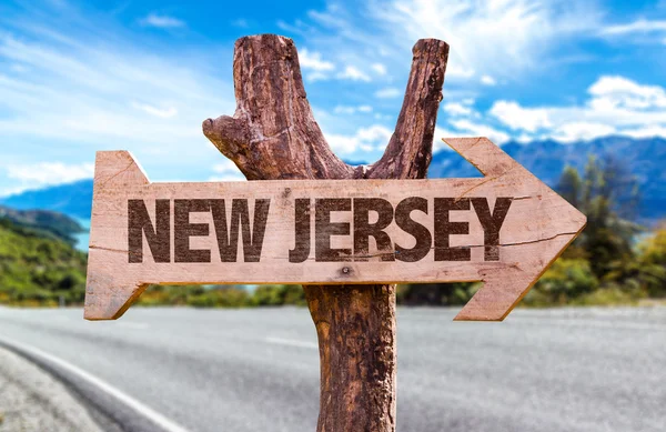 New Jersey segno di legno — Foto Stock