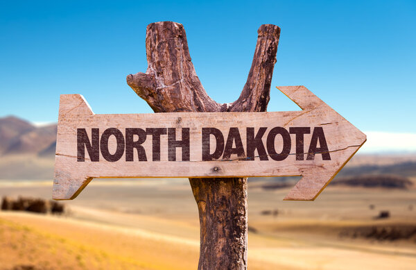 North Dakota wooden sign