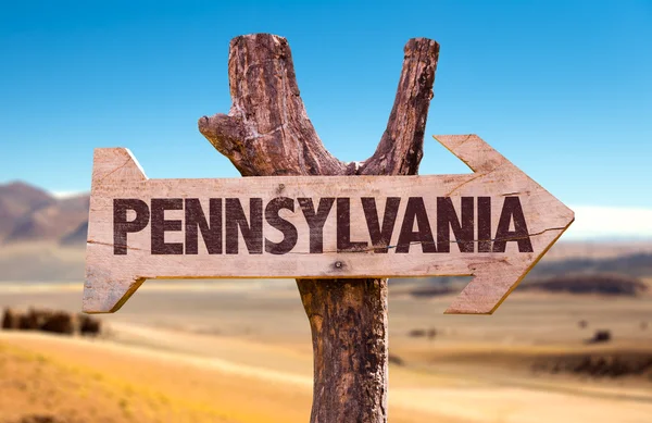Pennsylvania ahşap işareti — Stok fotoğraf