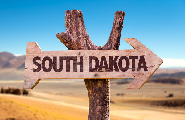 South Dakota wooden sign