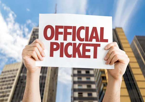 Hands holding placard with text — Stock Photo, Image