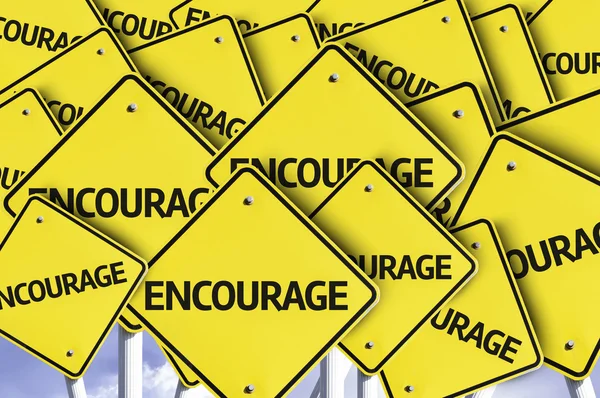 Encourage written on multiple road sign — Stock Photo, Image