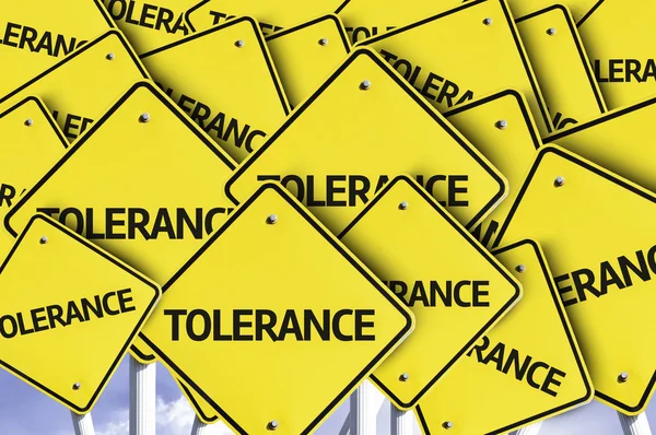 Tolerance written on multiple road sign — Stock Photo, Image