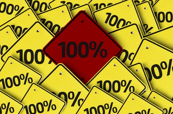 100 written on multiple road sign — Stock Photo, Image