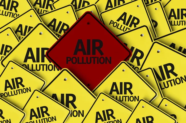 Air Pollution written on multiple road sign — Stock Photo, Image