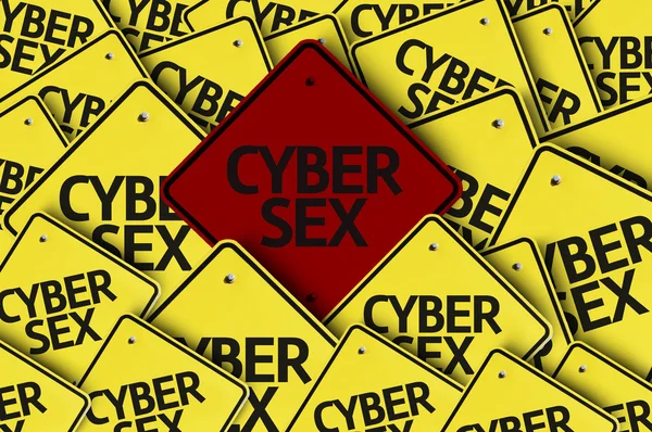 Cyber sex na více dopravní značka — Stock fotografie