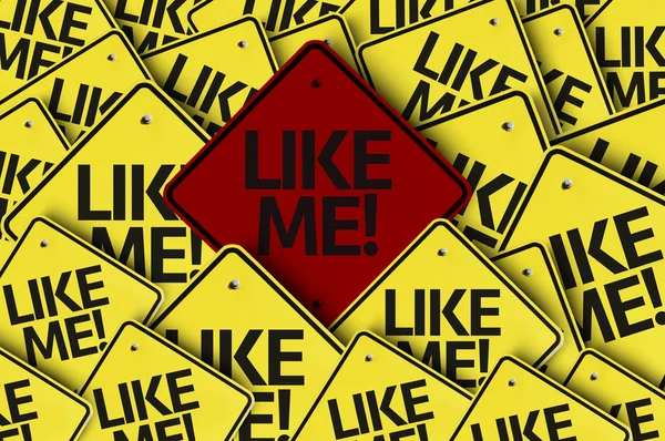 Like Me! written on multiple road sign — Stock Photo, Image