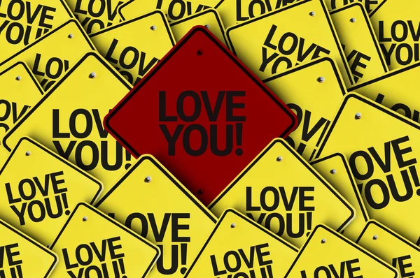 Love You written on multiple road sign — Stock Photo, Image