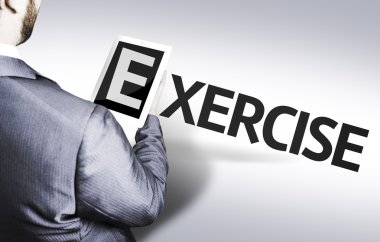 iş adamı bir kavram Resimdeki metni egzersiz ile