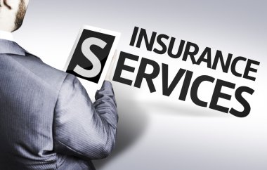 bir kavram Resimdeki metni sigorta Hizmetleri ile iş adamı