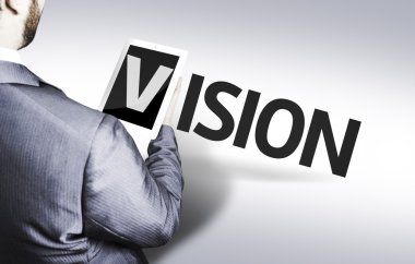 bir kavram Resimdeki metni vizyonu ile iş adamı