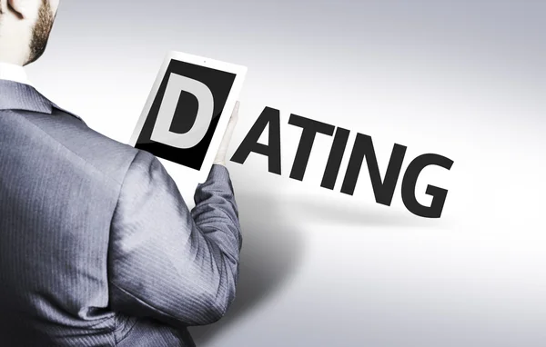 비즈니스 사람과 데이트 컨셉 이미지에서 텍스트 — 스톡 사진